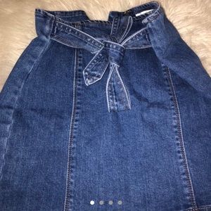 Pacsun denim tie skirt